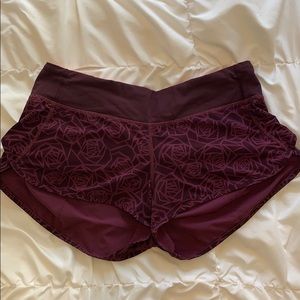 Lululemon Maroon and Rose Speed Up Shorts (8)